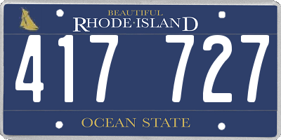RI license plate 417727