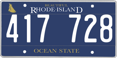 RI license plate 417728
