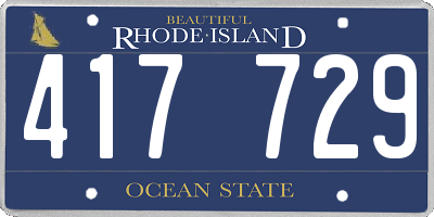 RI license plate 417729