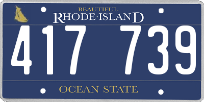 RI license plate 417739