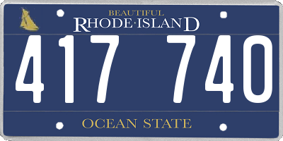 RI license plate 417740