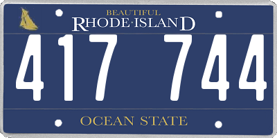 RI license plate 417744