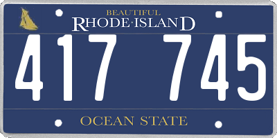 RI license plate 417745