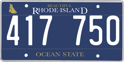 RI license plate 417750