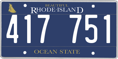RI license plate 417751