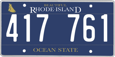 RI license plate 417761
