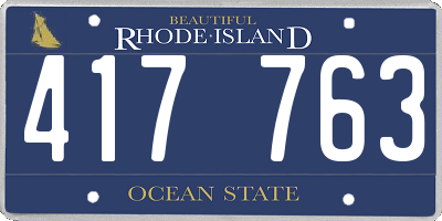 RI license plate 417763