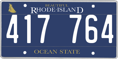 RI license plate 417764