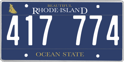 RI license plate 417774