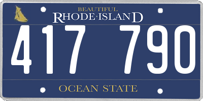 RI license plate 417790