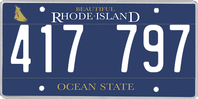 RI license plate 417797