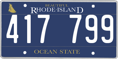 RI license plate 417799