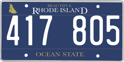 RI license plate 417805
