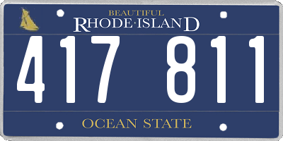 RI license plate 417811