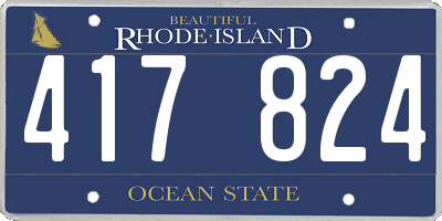 RI license plate 417824
