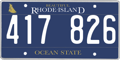 RI license plate 417826