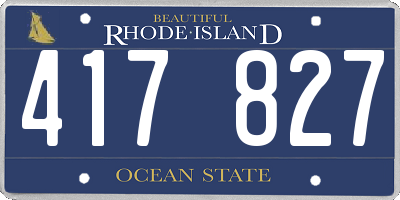 RI license plate 417827
