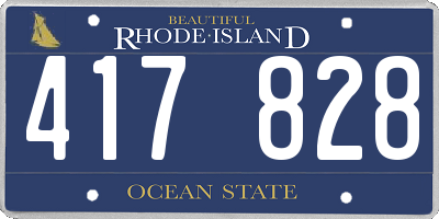 RI license plate 417828