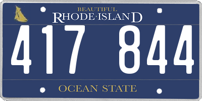 RI license plate 417844