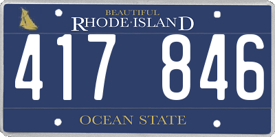 RI license plate 417846