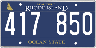 RI license plate 417850