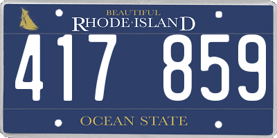 RI license plate 417859