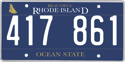 RI license plate 417861