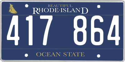 RI license plate 417864