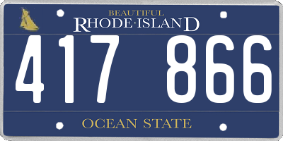 RI license plate 417866