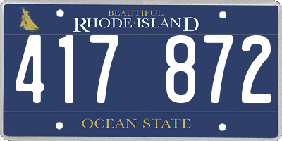 RI license plate 417872