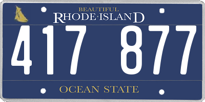 RI license plate 417877