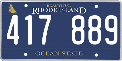 RI license plate 417889