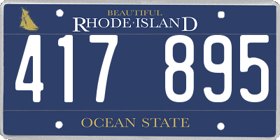 RI license plate 417895