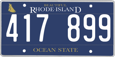 RI license plate 417899
