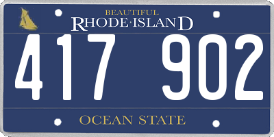 RI license plate 417902