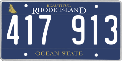 RI license plate 417913