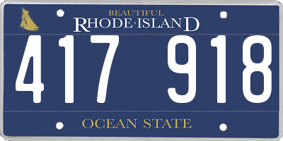 RI license plate 417918