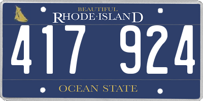 RI license plate 417924
