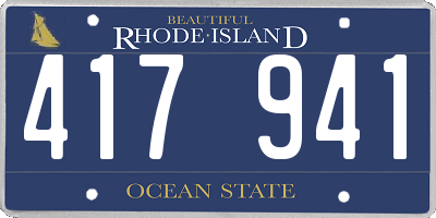 RI license plate 417941