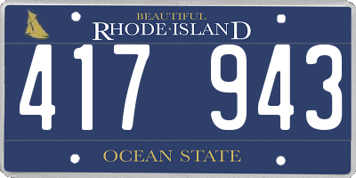 RI license plate 417943