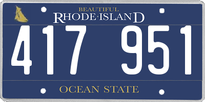 RI license plate 417951