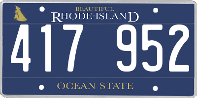 RI license plate 417952