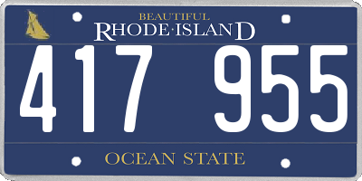 RI license plate 417955