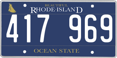 RI license plate 417969