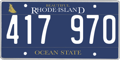 RI license plate 417970