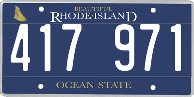 RI license plate 417971