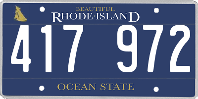 RI license plate 417972