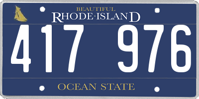 RI license plate 417976
