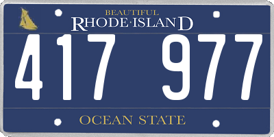 RI license plate 417977