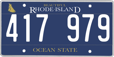 RI license plate 417979